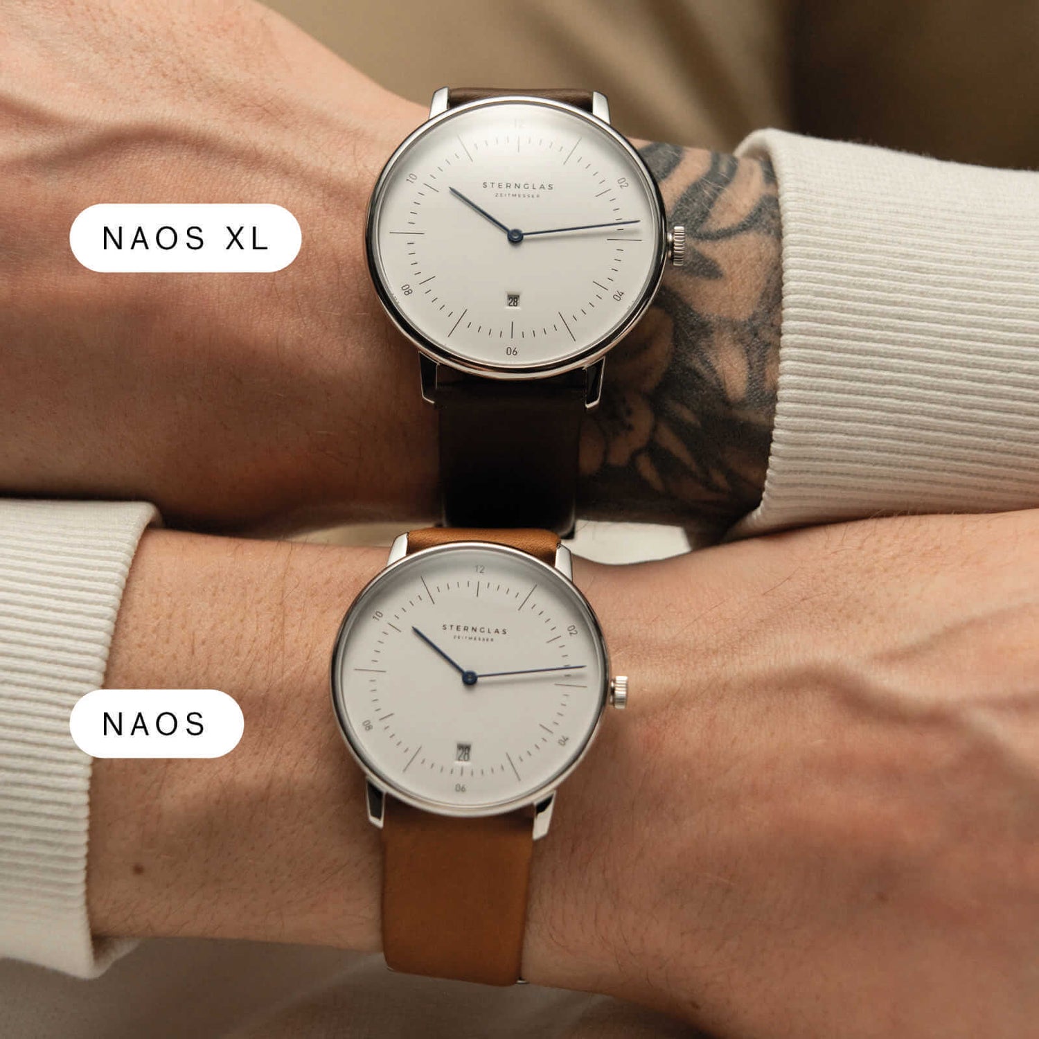 popup|Matthias has a wrist size of 18.5 cm/7.2 in|Awarded with the German Design Award 2024.