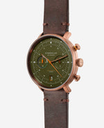 popup|Form follows function|The design of the chronograph follows the Bauhaus principle of "form follows function": the pusher at 2 o'clock has the same signal colour as the large chrono hand and the left-hand totaliser (stop minute) to emphasise the connection.