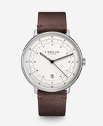 popup|Curved dial|The silvery satin-finished dial with fine curvature gives the model a noble vintage character.