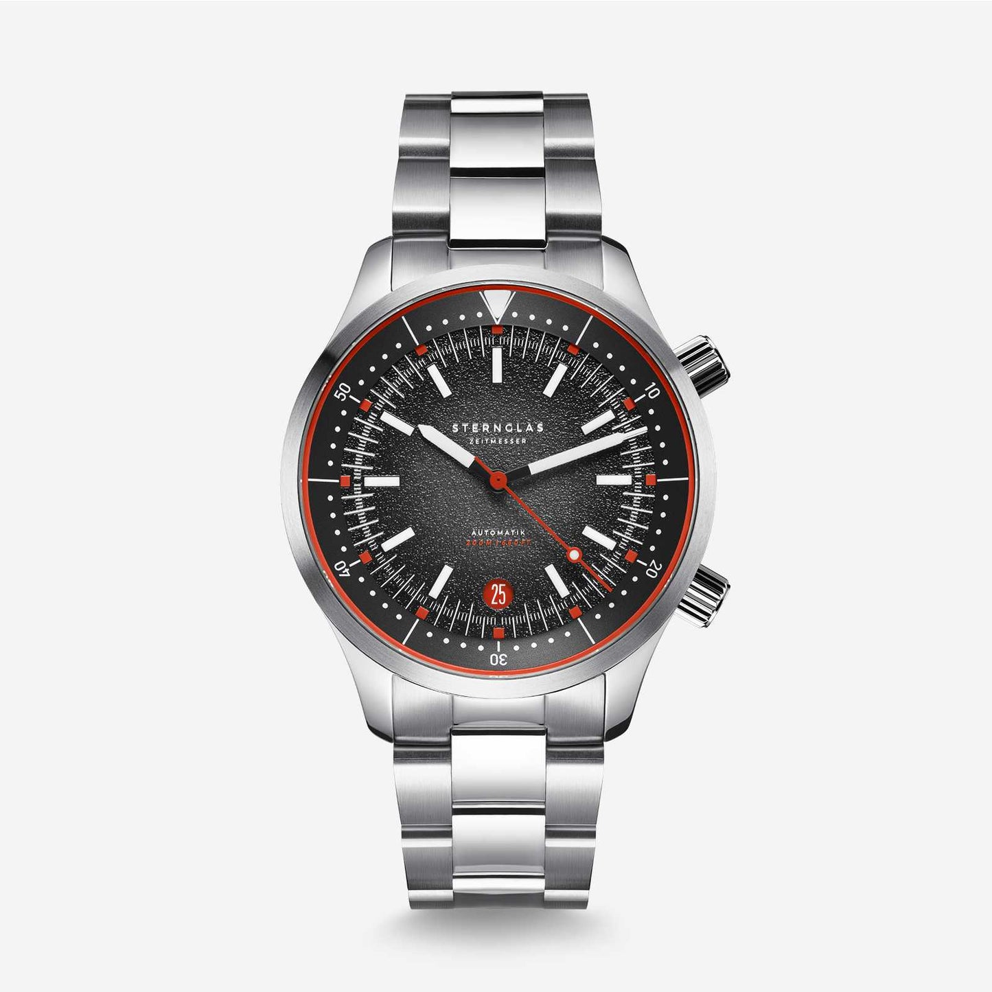 popup|Equipped for all water activities|The Merion is 20 ATM water-resistant thanks to two screw-down crowns.