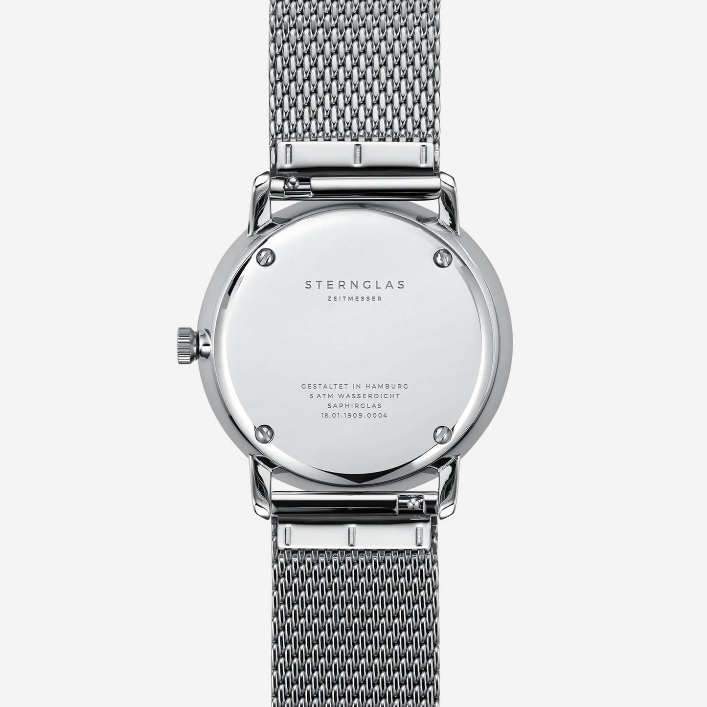 popup|4-fold screwed case back|The precisely screwed case back ensures water resistance of up to 5 ATM.