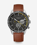 popup|Sporty design in detail|We manufacture the dial alone from 29 individual parts. The tachymeter scale and colored highlights are inspired by the cockpit of a sports car.