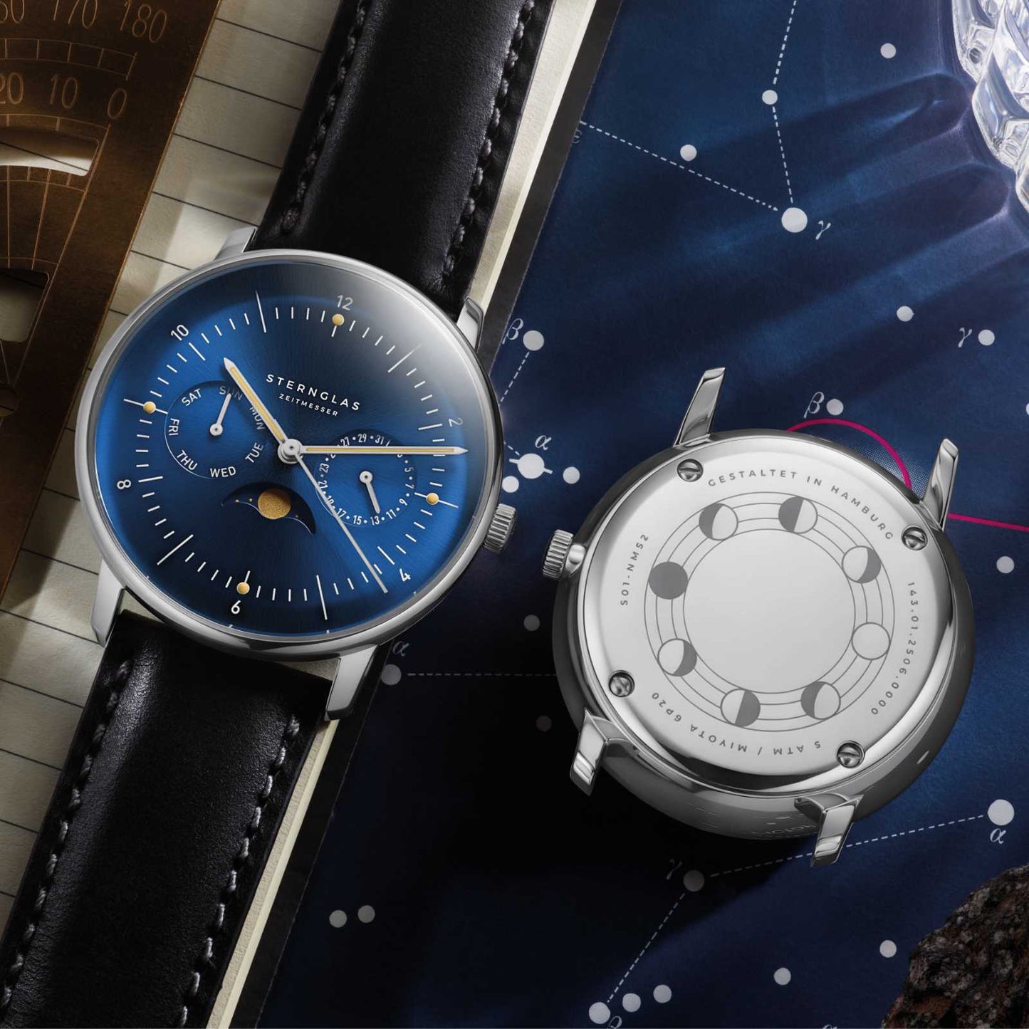 Naos Moonphase midnight blue