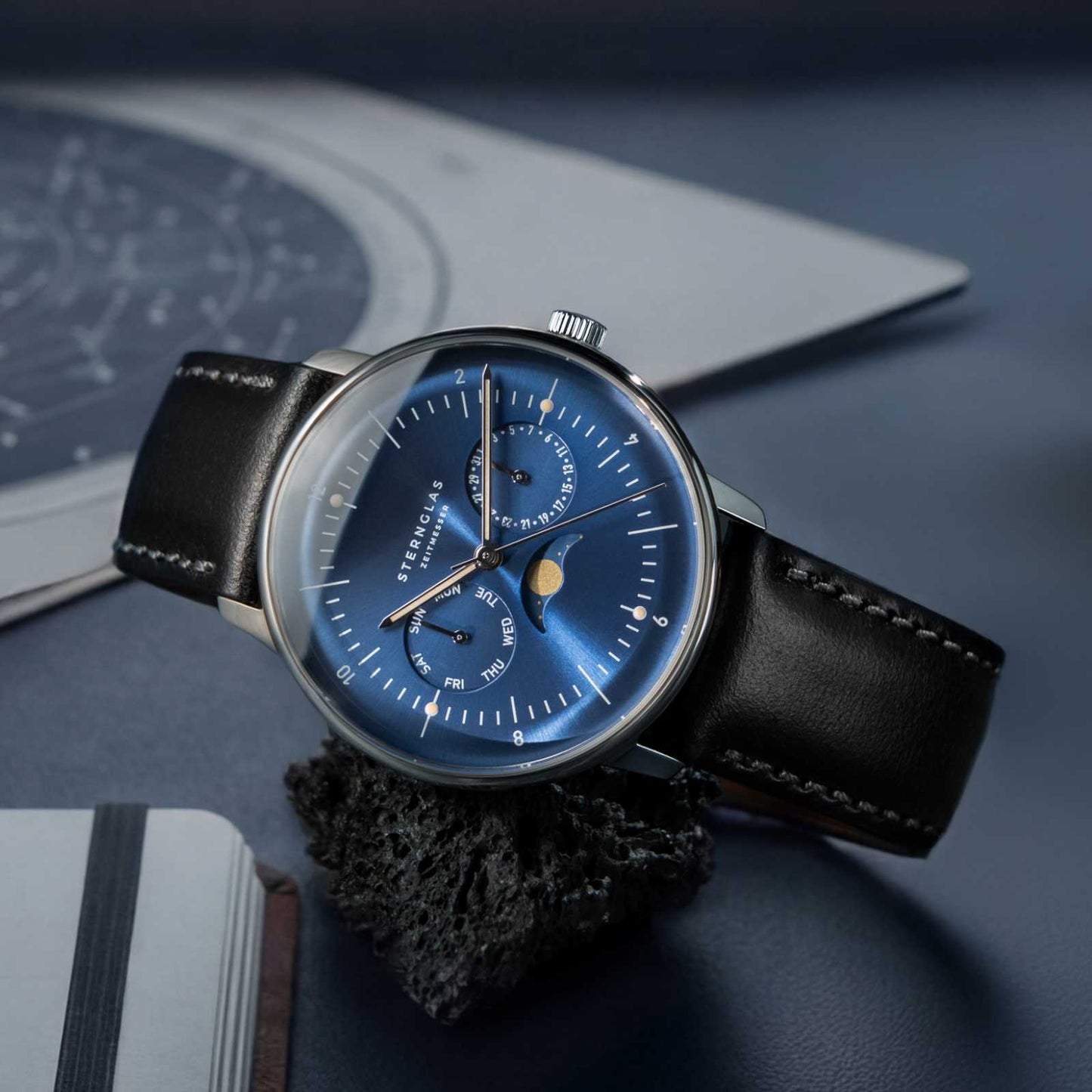 Naos Moonphase midnight blue