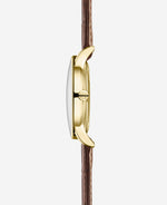 popup|Fits under every shirt sleeve|The particularly flat case construction makes the Berlin the optimal dress watch for everyday wear.
