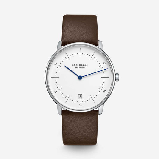 popup|Classic Bauhaus Design|Inspired by the Bauhaus movement of the 1920s, the dial is kept minimalistic and clear. "Form follows function" as they say.