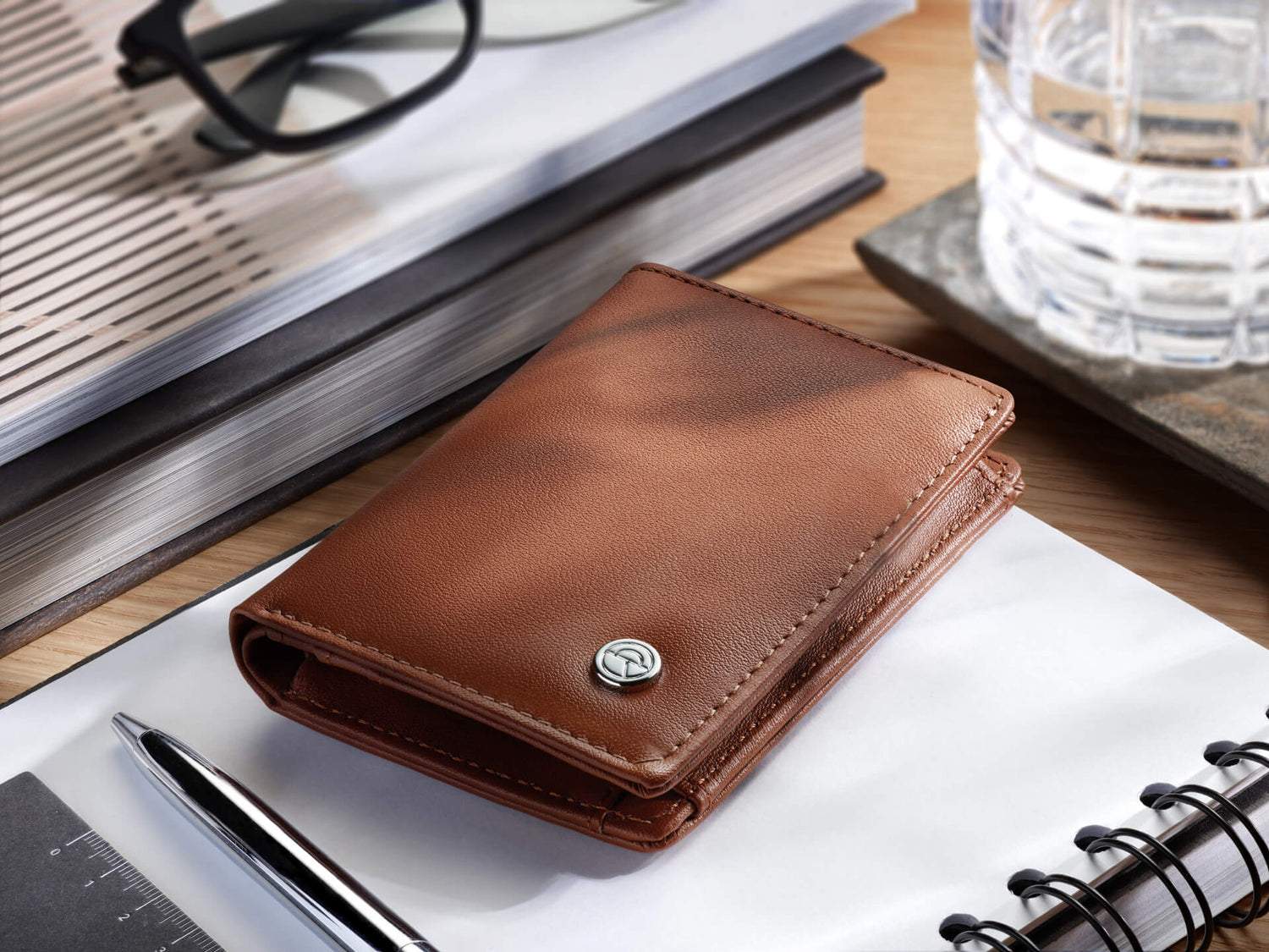 Wallet for Men - Dark Brown - Smooth Leather